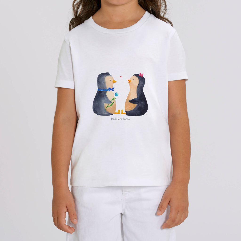 Organic Kinder T-Shirt Pinguin Pärchen Kinder T-Shirt, Kinder T-Shirt Mädchen, Kinder T-Shirt Jungen, Pinguin, Pinguine, Liebe, Liebespaar, Liebesbeweis, Liebesgeschenk, Verlobung, Jahrestag, Hochzeitstag, Hochzeit, Hochzeitsgeschenk, große Liebe, Traumpaar