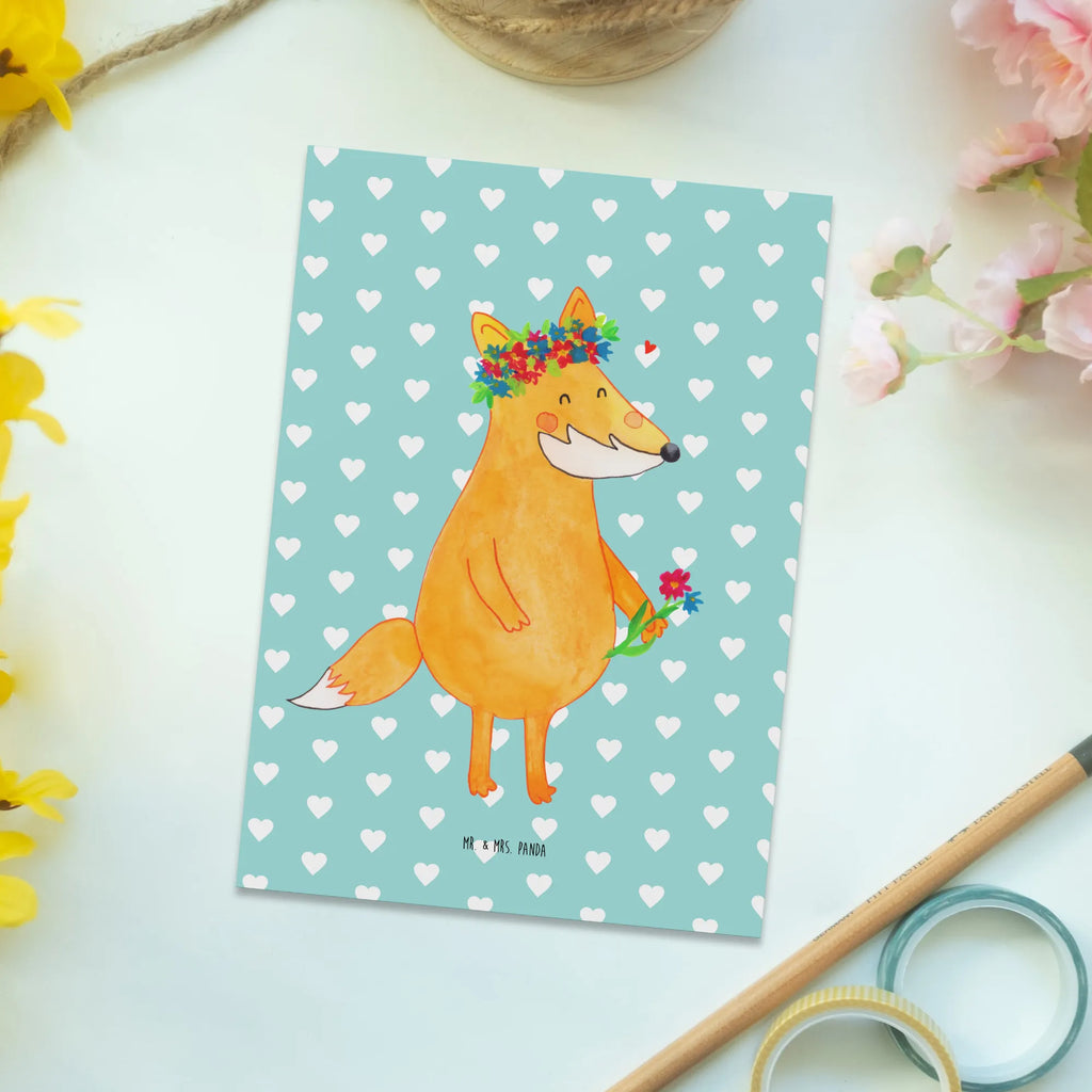 Postkarte Fuchs Blumen Postkarte, Karte, Geschenkkarte, Grußkarte, Einladung, Ansichtskarte, Geburtstagskarte, Einladungskarte, Dankeskarte, Ansichtskarten, Einladung Geburtstag, Einladungskarten Geburtstag, Fuchs, Füchse, Fox, Liebe, Freundin, Fuchsmädchen, Blumenmädchen, Freundinnen, Liebesbeweis, Blume, Blumen, Motivation, Freude, ich, mich, Selbstliebe