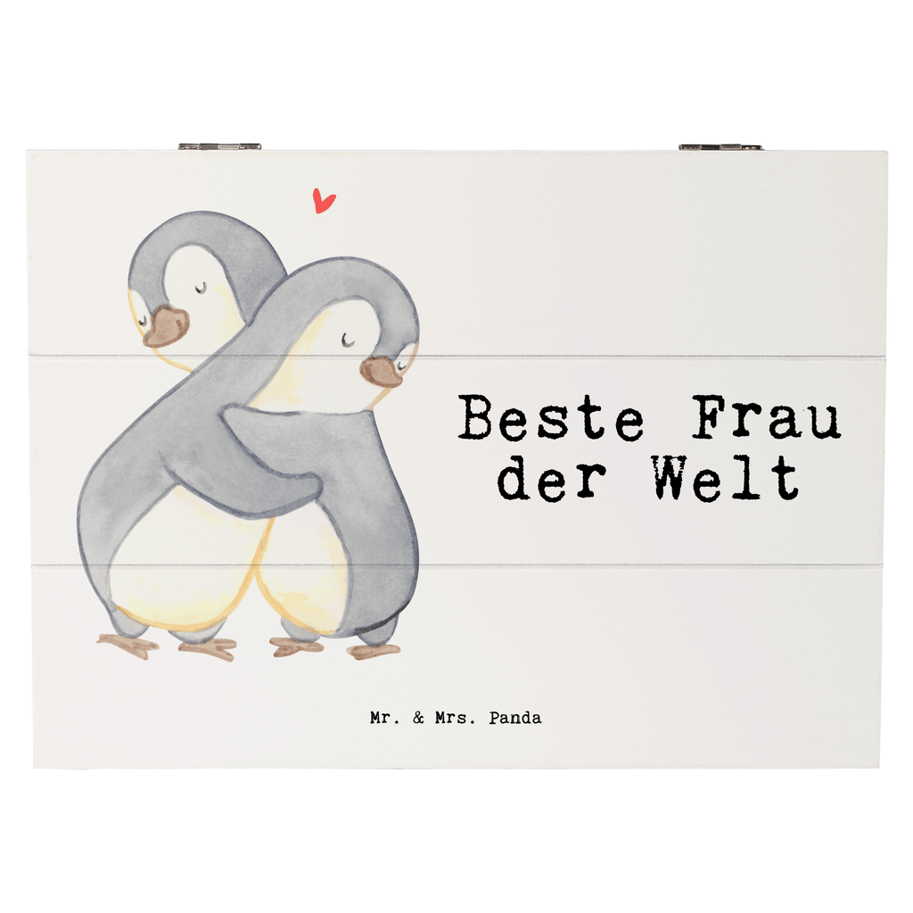 Holzkiste Pinguin Beste Frau der Welt Holzkiste, Kiste, Schatzkiste, Truhe, Schatulle, XXL, Erinnerungsbox, Erinnerungskiste, Dekokiste, Aufbewahrungsbox, Geschenkbox, Geschenkdose, für, Dankeschön, Geschenk, Schenken, Geburtstag, Geburtstagsgeschenk, Geschenkidee, Danke, Bedanken, Mitbringsel, Freude machen, Geschenktipp, Beste, Frau, Ehefrau, Partnerin, Freundin, Traumfrau, Liebling, Ehepartner, Ehe, Gattin, Lebensgefährtin, Braut, Kleinigkeit