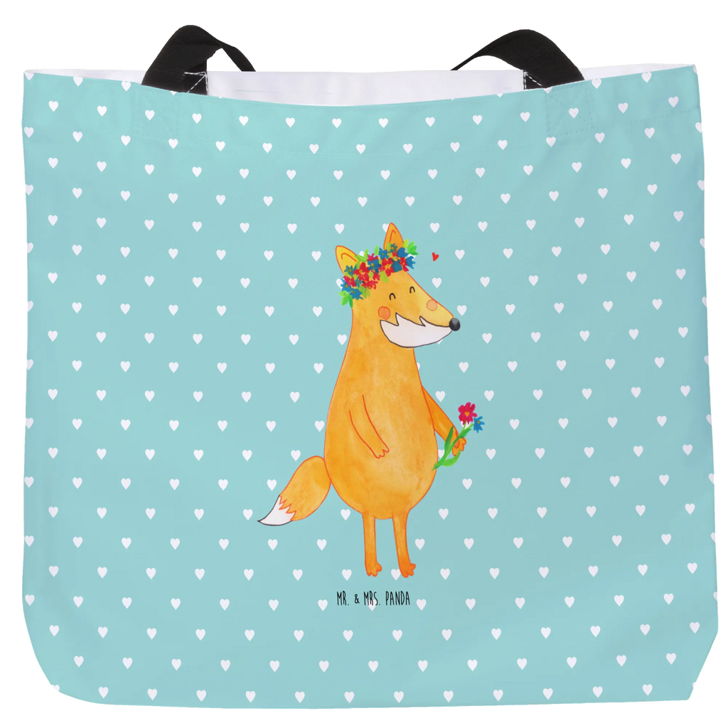 Shopper Fuchs Blumenliebe Beutel, Einkaufstasche, Tasche, Strandtasche, Einkaufsbeutel, Shopper, Schultasche, Freizeittasche, Tragebeutel, Schulbeutel, Alltagstasche, Fuchs, Füchse, Fox, Liebe, Freundin, Fuchsmädchen, Blumenmädchen, Freundinnen, Liebesbeweis, Blume, Blumen, Motivation, Freude, ich, mich, Selbstliebe