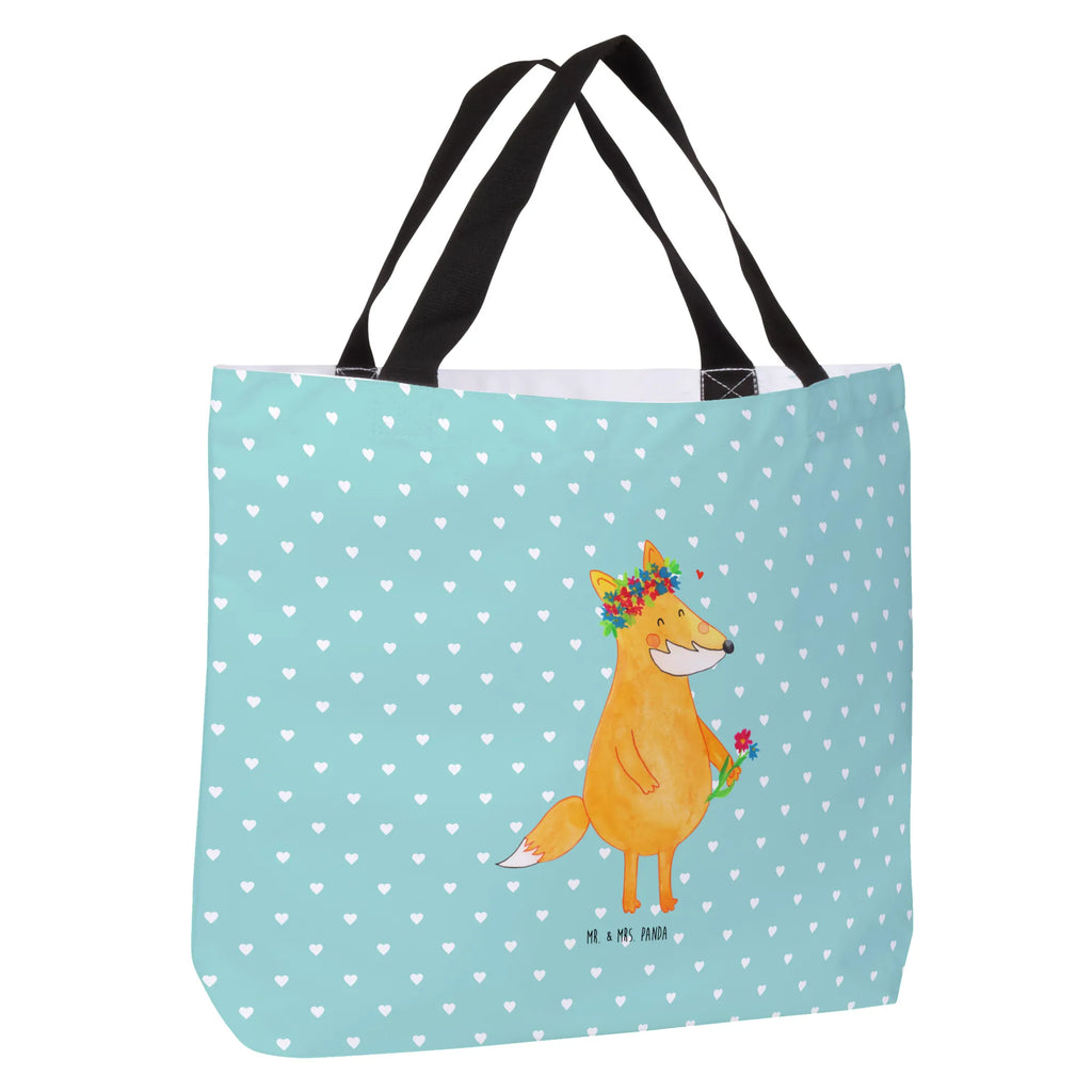 Shopper Fuchs Blumenliebe Beutel, Einkaufstasche, Tasche, Strandtasche, Einkaufsbeutel, Shopper, Schultasche, Freizeittasche, Tragebeutel, Schulbeutel, Alltagstasche, Fuchs, Füchse, Fox, Liebe, Freundin, Fuchsmädchen, Blumenmädchen, Freundinnen, Liebesbeweis, Blume, Blumen, Motivation, Freude, ich, mich, Selbstliebe