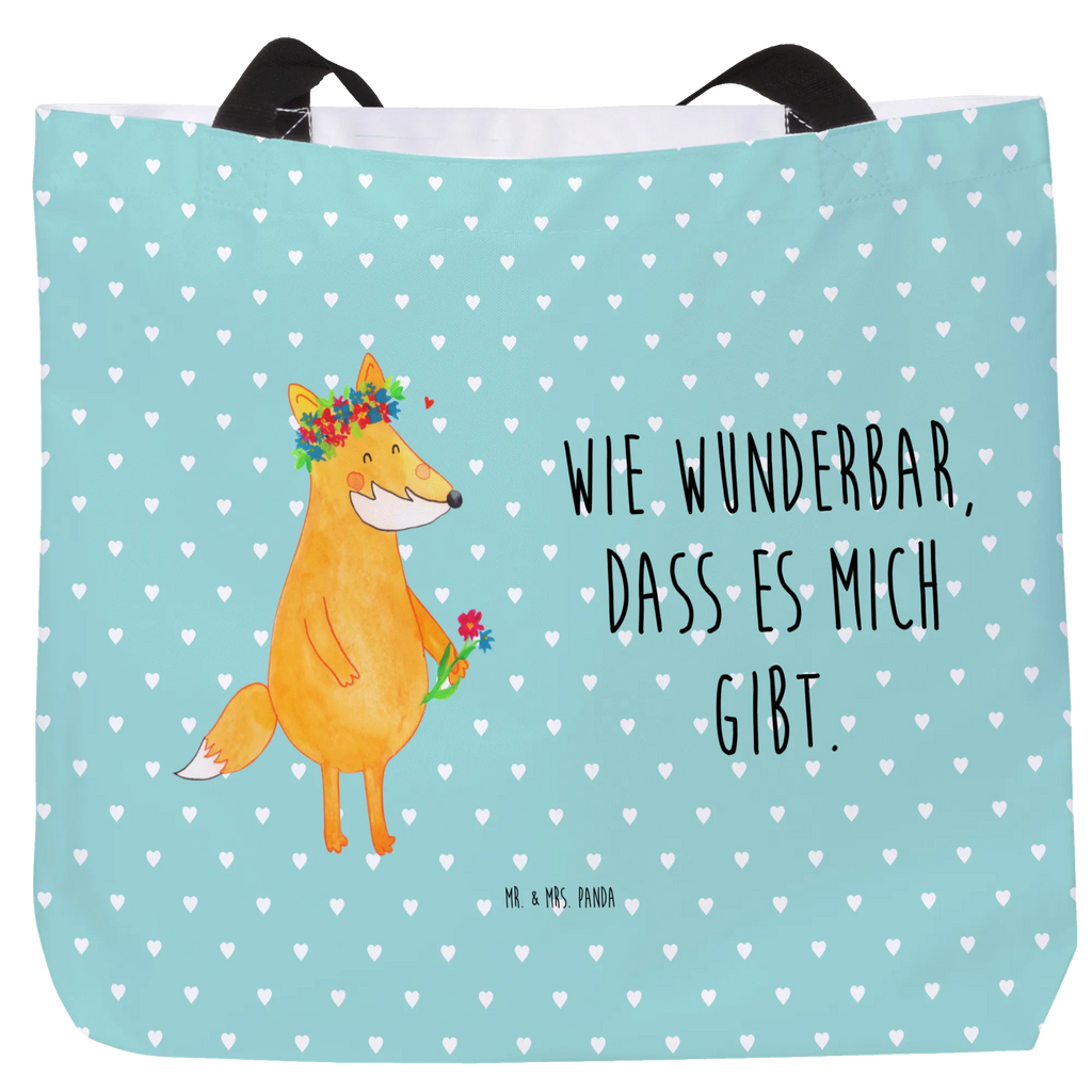 Shopper Fuchs Blumenliebe Beutel, Einkaufstasche, Tasche, Strandtasche, Einkaufsbeutel, Shopper, Schultasche, Freizeittasche, Tragebeutel, Schulbeutel, Alltagstasche, Fuchs, Füchse, Fox, Liebe, Freundin, Fuchsmädchen, Blumenmädchen, Freundinnen, Liebesbeweis, Blume, Blumen, Motivation, Freude, ich, mich, Selbstliebe