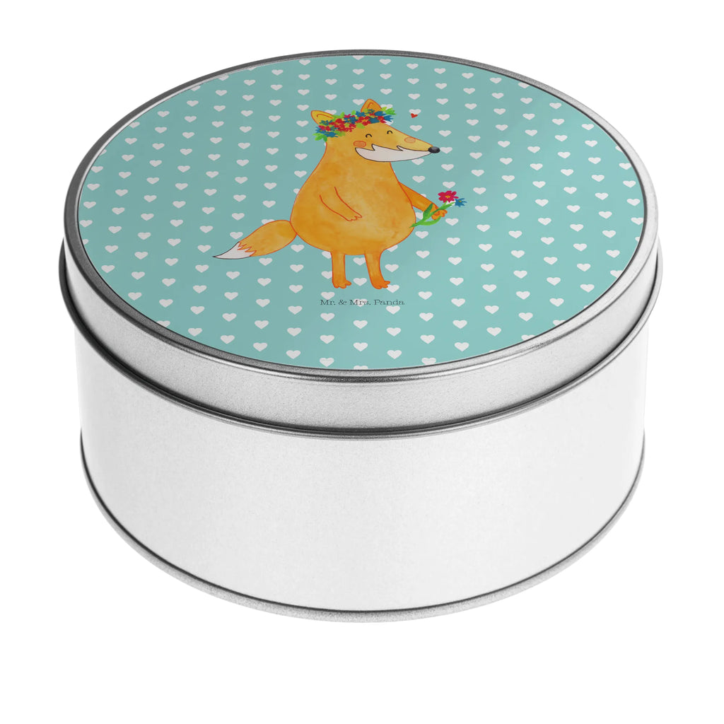 Blechdose rund Fuchs Blumen Metalldose, Keksdose, Dose, Vorratsdose, Geschenkbox, Lunchbox, Aufbewahrungsbox, Vorratsdosen, Metallkiste, Metallbox, Metallboxen, Aufbewahrungskiste, Geschenkkiste, Blechdosen mit Deckel, Metallkiste mit Deckel, Vorratsdosen mit Deckel, Metall Dose, Fuchs, Füchse, Fox, Liebe, Freundin, Fuchsmädchen, Blumenmädchen, Freundinnen, Liebesbeweis, Blume, Blumen, Motivation, Freude, ich, mich, Selbstliebe