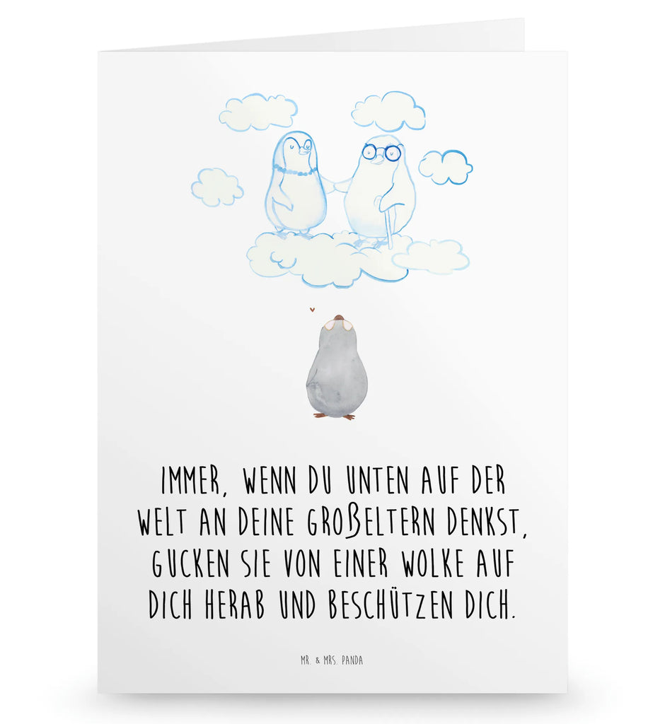 Klapp Trauerkarte Pinguin Großeltern Trauerkarte, Beileidskarte, Kondolenzkarte, Umschlag, Briefumschlag, Klappkarte, Trauerkarte Klappkarte, Tod, Gestorben, Trauer, Beerdigung, Beileid, Anteilnahme, Trauersprüche, Beileidsprüche, Verlust, Großeltern, Oma, Opa