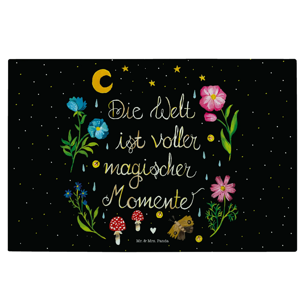 Glasschneidebrett Magische Welt Glasschneidebrett, Schneidebrett, Blumen Deko, Frühlings Deko, Sommer Deko, Dekoration, positive Botschaft, Naturliebhaber, Outdoor, Natur, Abenteuer, Magische Momente, Spruch schön, Spruch positiv, Motivation, schwarz, magisch, Blumen, Nacht, Weisheit