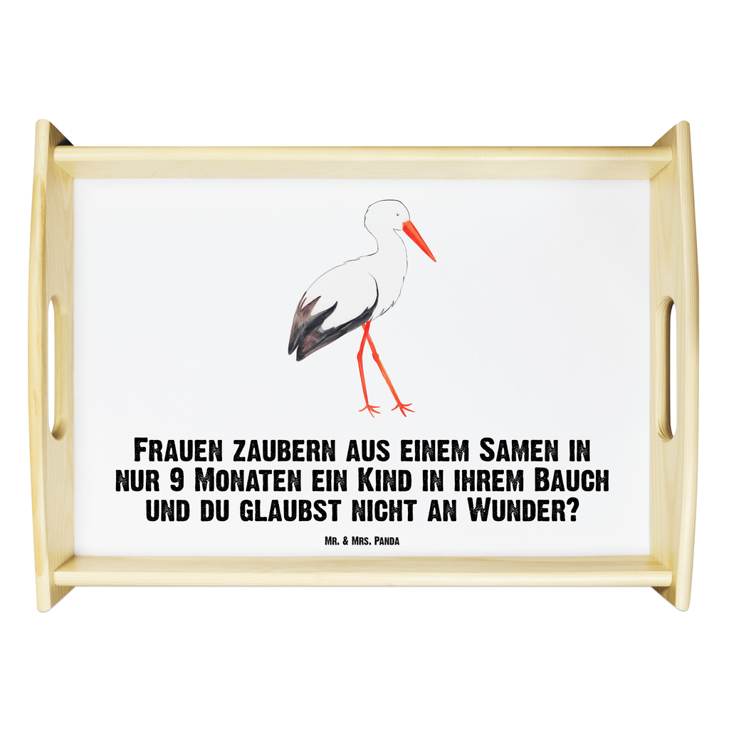 Serviertablett Storch Serviertablett, Tablett, Holztablett, Küchentablett, Dekotablett, Frühstückstablett, Tiermotive, Gute Laune, lustige Sprüche, Tiere, Storch, Störche, Schwangerschaft, Geburt, Mutter, Mütter, Mutter werden, Schwanger, Babybauch, Baby