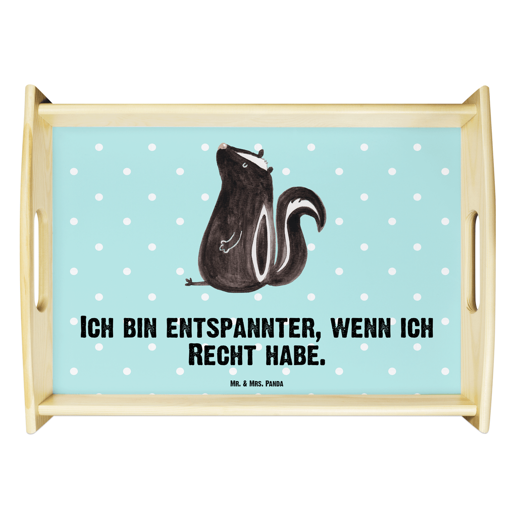 Serviertablett Stinktier Sitzen Serviertablett, Tablett, Holztablett, Küchentablett, Dekotablett, Frühstückstablett, Stinktier, Skunk, Wildtier, Raubtier, Stinker, Stinki, Spruch, Büro, Recht, Besserwisser