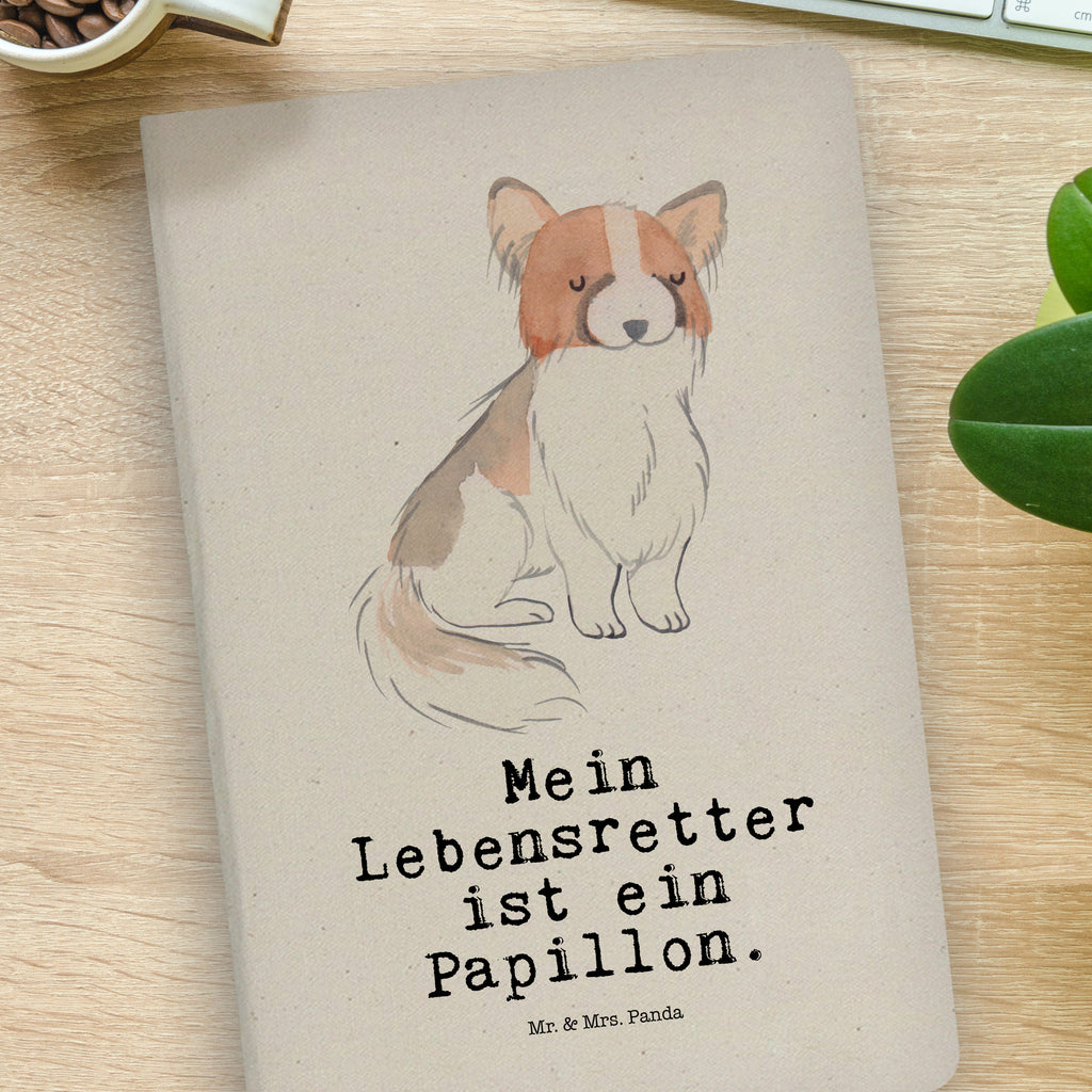 Baumwoll Notizbuch Papillon Lebensretter Notizen, Eintragebuch, Tagebuch, Notizblock, Adressbuch, Journal, Kladde, Skizzenbuch, Notizheft, Schreibbuch, Schreibheft, Hund, Hunderasse, Rassehund, Hundebesitzer, Geschenk, Tierfreund, Schenken, Welpe, Kontinentaler Zwergspaniel, Papillon