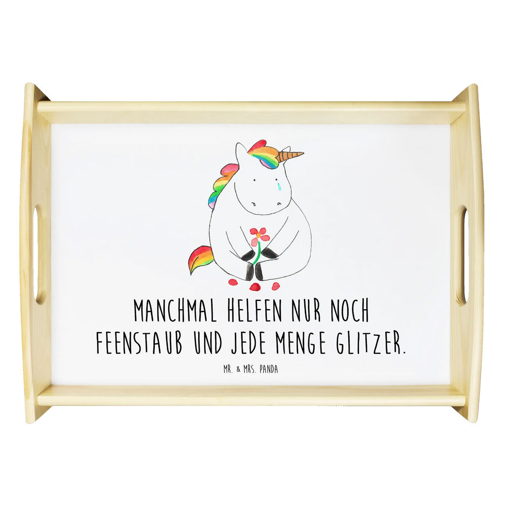 Serviertablett Einhorn Traurig Serviertablett, Tablett, Holztablett, Küchentablett, Dekotablett, Frühstückstablett, Einhorn, Einhörner, Einhorn Deko, Pegasus, Unicorn, Glitzer, Trösten. Freundschaft, Freunde, Liebe, Trauer, Grußkarte, Blume