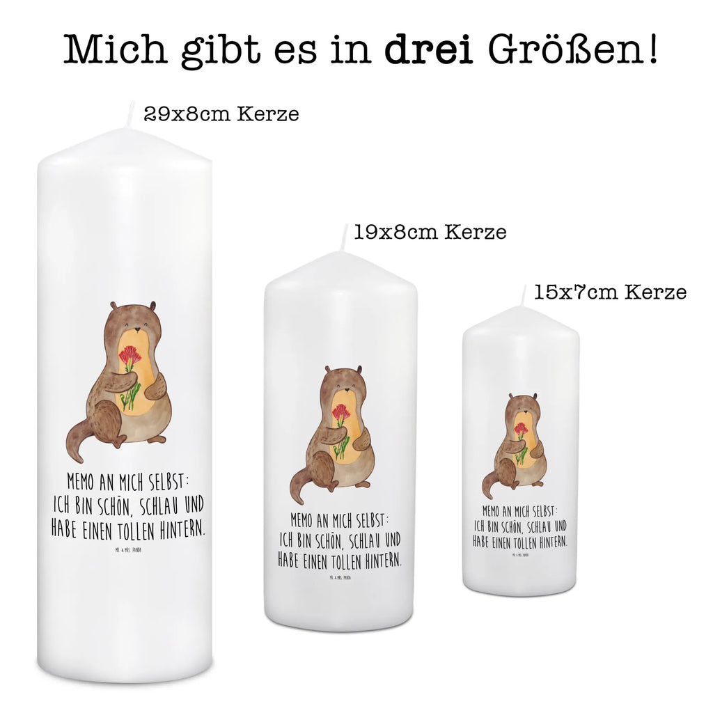 Kerze Otter Blumenstrauß Kerze, Taufkerze, Kommunionskerze, Geburtstagskerze, Geschenk Kerze, Taufgeschenk Kerze, Kerze mit Druck, Besondere Kerze, Geschenkidee Kerze, Kerze für Kommunion, Geburtstag Kerze, Kommunion Kerze, Otter, Fischotter, Seeotter, Otter Seeotter See Otter