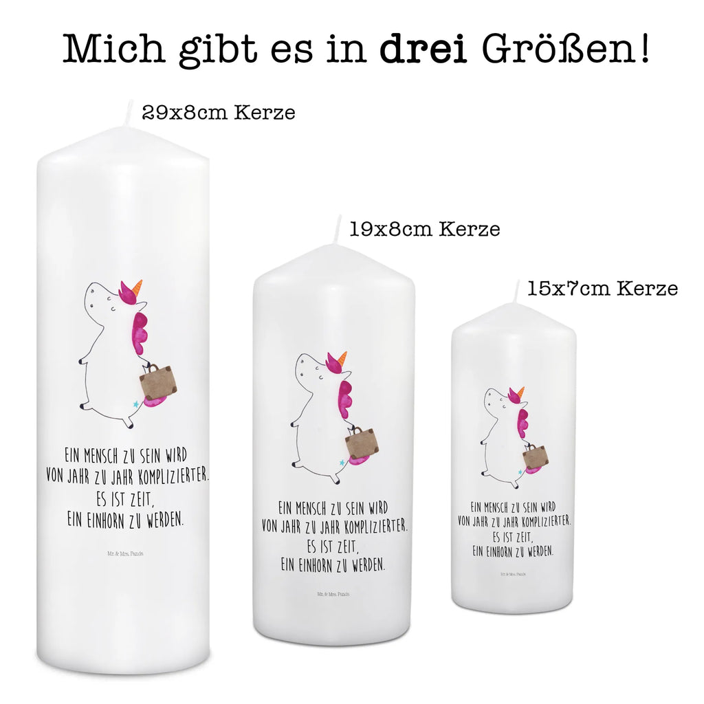 Kerze Einhorn Koffer Kerze, Taufkerze, Kommunionskerze, Geburtstagskerze, Geschenk Kerze, Taufgeschenk Kerze, Kerze mit Druck, Besondere Kerze, Geschenkidee Kerze, Kerze für Kommunion, Geburtstag Kerze, Kommunion Kerze, Einhorn, Einhörner, Einhorn Deko, Pegasus, Unicorn, unicorn, Koffer, Verreisen, Reise, Gepäck, Abenteuer, Erwachsen, Kind, albern, Spaß, lustig, witzig