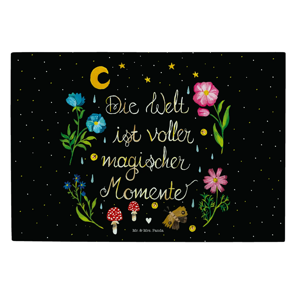 Glasschneidebrett Magische Welt Glasschneidebrett, Schneidebrett, Blumen Deko, Frühlings Deko, Sommer Deko, Dekoration, positive Botschaft, Naturliebhaber, Outdoor, Natur, Abenteuer, Magische Momente, Spruch schön, Spruch positiv, Motivation, schwarz, magisch, Blumen, Nacht, Weisheit