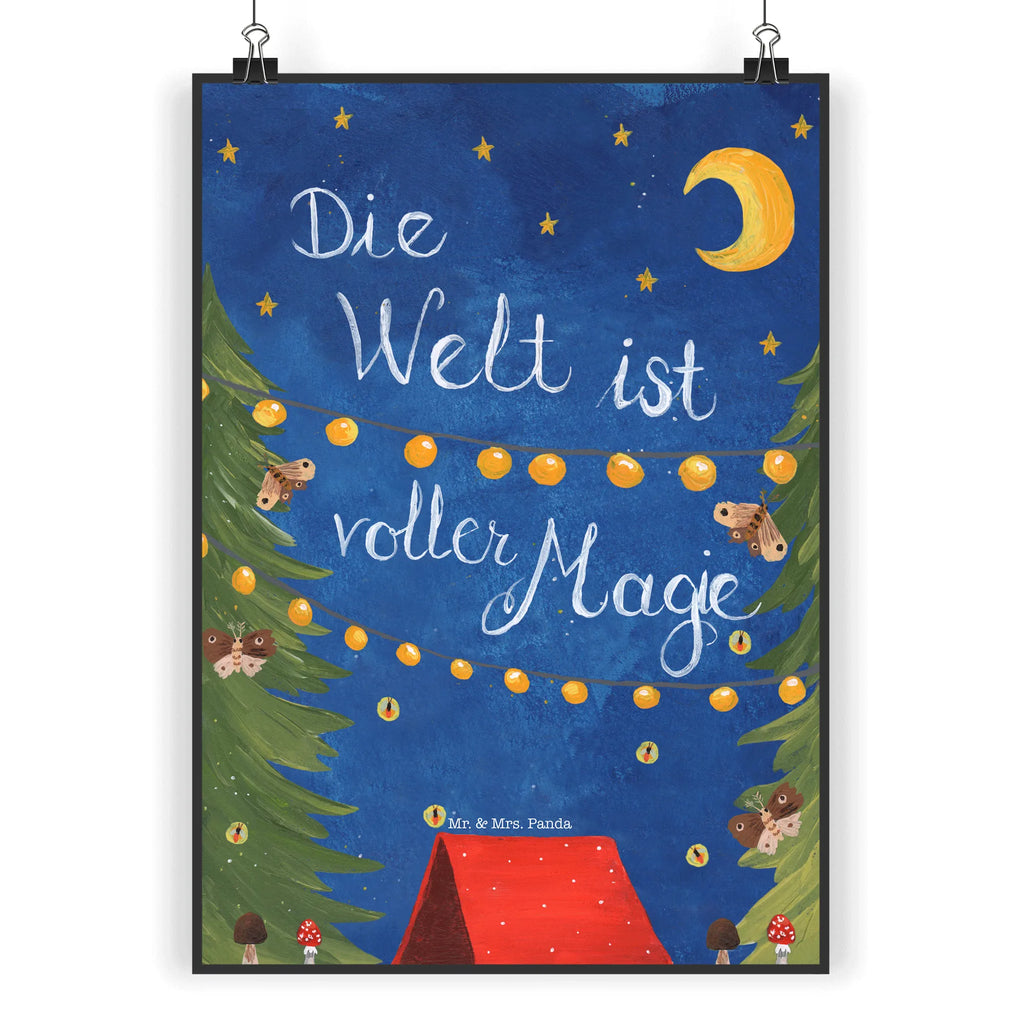 Poster Die Welt ist voller Magie Poster, Wandposter, Bild, Wanddeko, Küchenposter, Kinderposter, Wanddeko Bild, Raumdekoration, Wanddekoration, Handgemaltes Poster, Mr. & Mrs. Panda Poster, Designposter, Kunstdruck, Posterdruck, Blumen Deko, Frühlings Deko, Sommer Deko, Dekoration, positive Botschaft, Naturliebhaber, Outdoor, Natur, Abenteuer