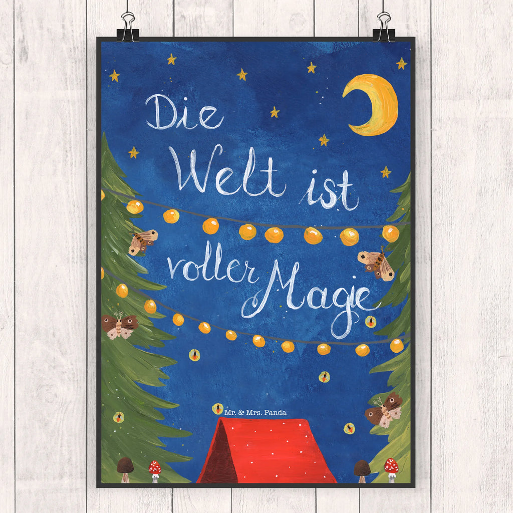 Poster Die Welt ist voller Magie Poster, Wandposter, Bild, Wanddeko, Küchenposter, Kinderposter, Wanddeko Bild, Raumdekoration, Wanddekoration, Handgemaltes Poster, Mr. & Mrs. Panda Poster, Designposter, Kunstdruck, Posterdruck, Blumen Deko, Frühlings Deko, Sommer Deko, Dekoration, positive Botschaft, Naturliebhaber, Outdoor, Natur, Abenteuer