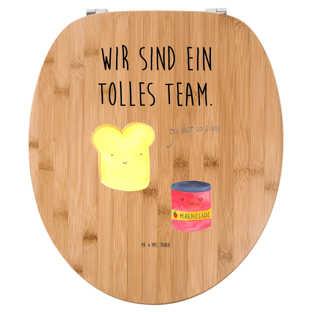 Motiv WC Sitz Toast Marmelade Klobrille, Klodeckel, Toilettendeckel, WC-Sitz, Toilette, Tiermotive, Gute Laune, lustige Sprüche, Tiere, Toast, Marmelade, Dreamteam, süße Postkarte, süß, Küche Deko, Küche Spruch, Frühstück Einladung, Brot, Toastbrot