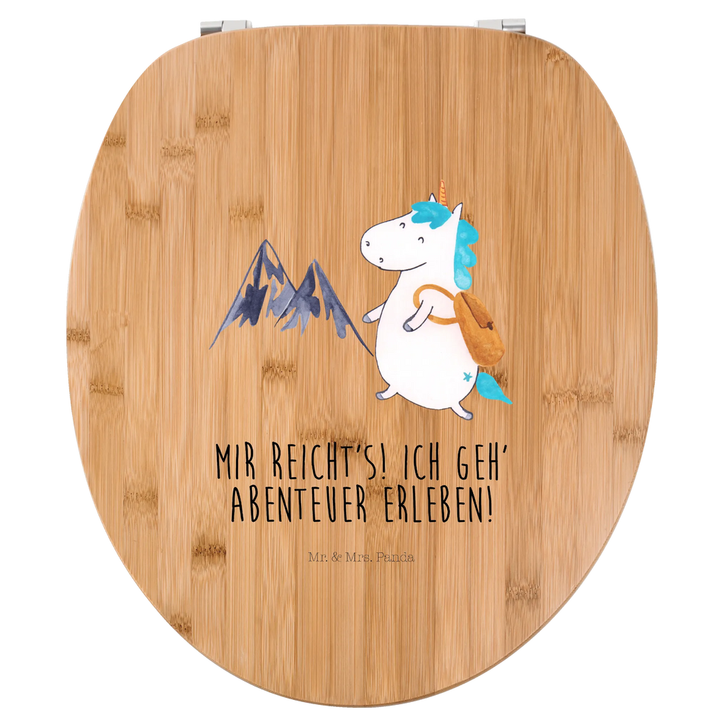 Motiv WC Sitz Einhorn Bergsteiger Klobrille, Klodeckel, Toilettendeckel, WC-Sitz, Toilette, Einhorn, Einhörner, Einhorn Deko, Pegasus, Unicorn, Bergsteiger, Abenteuer, Berge, Abenteurer, Weltenbummler, Weltreise, Reisen, Urlaub, Entdecker