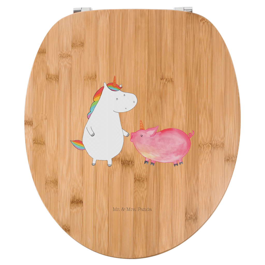 Motiv WC Sitz Einhorn Schwein Klobrille, Klodeckel, Toilettendeckel, WC-Sitz, Toilette, Einhorn, Einhörner, Einhorn Deko, Pegasus, Unicorn, Freundschaft, Schweinhorn, Schwein, Freundin, Schweinchen