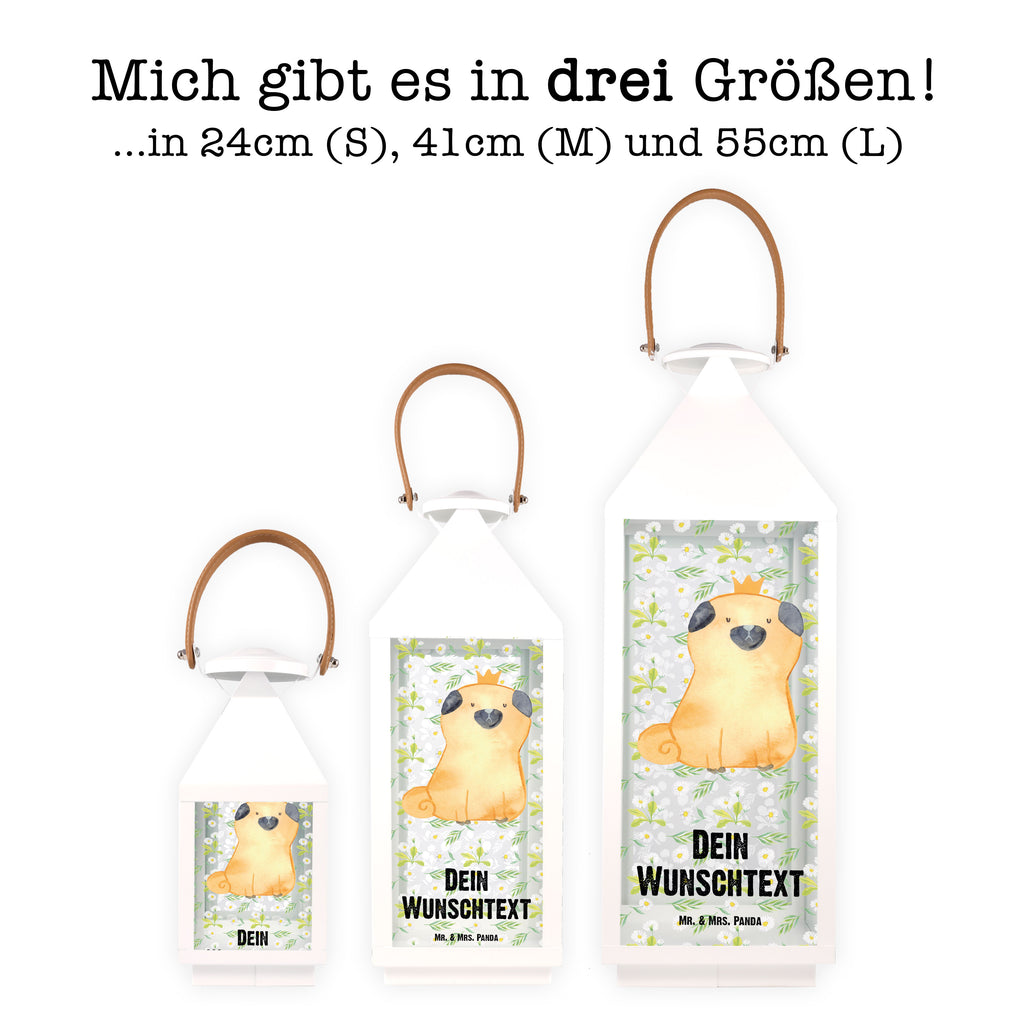 Personalisierte Deko Laterne Mops Krone Gartenlampe, Gartenleuchte, Gartendekoration, Gartenlicht, Laterne  kleine Laternen, XXL Laternen, Laterne groß, Hund, Hundemotiv, Haustier, Hunderasse, Tierliebhaber, Hundebesitzer, Sprüche, Mops, allergisch, kinderlos, Hausregel, Hundebesitzer. Spruch, lustig