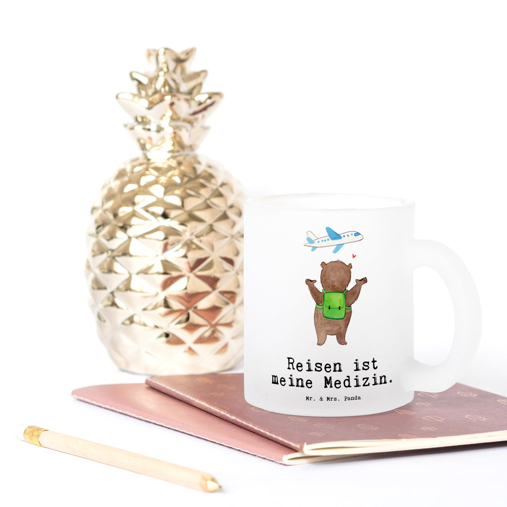 Teetasse Bär Reisen Medizin Teetasse, Teeglas, Teebecher, Tasse mit Henkel, Tasse, Glas Teetasse, Teetasse aus Glas, Geschenk, Sport, Sportart, Hobby, Schenken, Danke, Dankeschön, Auszeichnung, Gewinn, Sportler, Reisen, Weltreise, Urlaub, Urlaube, Auslandsjahr, Austauschjahr, Schüleraustausch, Reisegruppe, Reiseveranstalter, Reisebüro