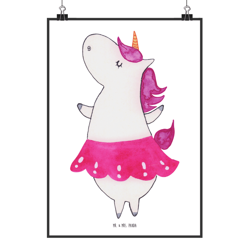 Poster Einhorn Ballerina Poster, Wandposter, Bild, Wanddeko, Küchenposter, Kinderposter, Wanddeko Bild, Raumdekoration, Wanddekoration, Handgemaltes Poster, Mr. & Mrs. Panda Poster, Designposter, Kunstdruck, Posterdruck, Einhorn, Einhörner, Einhorn Deko, Pegasus, Unicorn, Tanzen, Ballerina, Party, Wohnung, Spaß, Feiern, Geburtstag, Tänzerin, Lebenslust, Lebensfreude