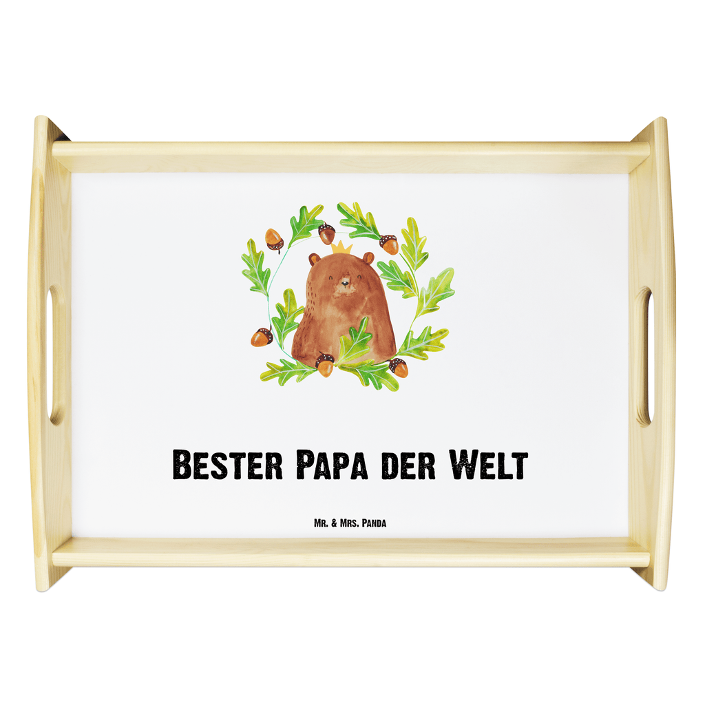 Serviertablett Bär König Serviertablett, Tablett, Holztablett, Küchentablett, Dekotablett, Frühstückstablett, Bär, Teddy, Teddybär, Papa, Papa Bär, bester Vater, bester Papa, weltbester Papa, Vatertag, Vater, Dad, Daddy, Papi