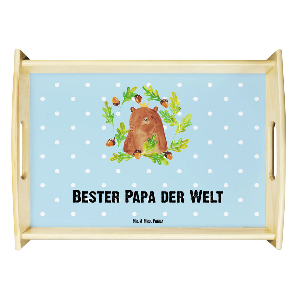 Serviertablett Bär König Serviertablett, Tablett, Holztablett, Küchentablett, Dekotablett, Frühstückstablett, Bär, Teddy, Teddybär, Papa, Papa Bär, bester Vater, bester Papa, weltbester Papa, Vatertag, Vater, Dad, Daddy, Papi