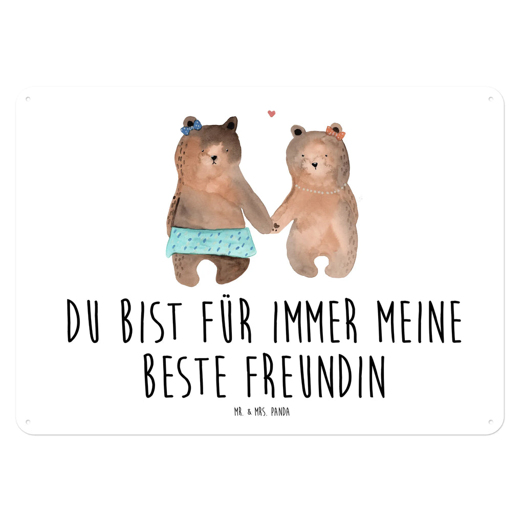 Blechschild Bär Freundin Blechschild, Metallschild, Geschenk Schild, Schild, Magnet-Metall-Schild, Deko Schild, Wandschild, Wand-Dekoration, Türschild, Bär, Teddy, Teddybär, Bär Freundin Beste Freund Liebe Liebesbeweis Verliebt Kumpel Kumpeliene