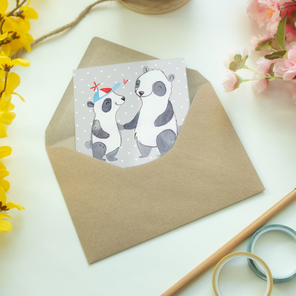 Grußkarte Panda Bester Sohn der Welt Grußkarte, Klappkarte, Einladungskarte, Glückwunschkarte, Hochzeitskarte, Geburtstagskarte, Karte, Ansichtskarten, für, Dankeschön, Geschenk, Schenken, Geburtstag, Geburtstagsgeschenk, Geschenkidee, Danke, Bedanken, Mitbringsel, Freude machen, Geschenktipp, Sohn, Sohnemann, Söhnchen, Bube, Bub, Nachwuchs, Nachkomme, Kind, Familie, Vater, Belohnung