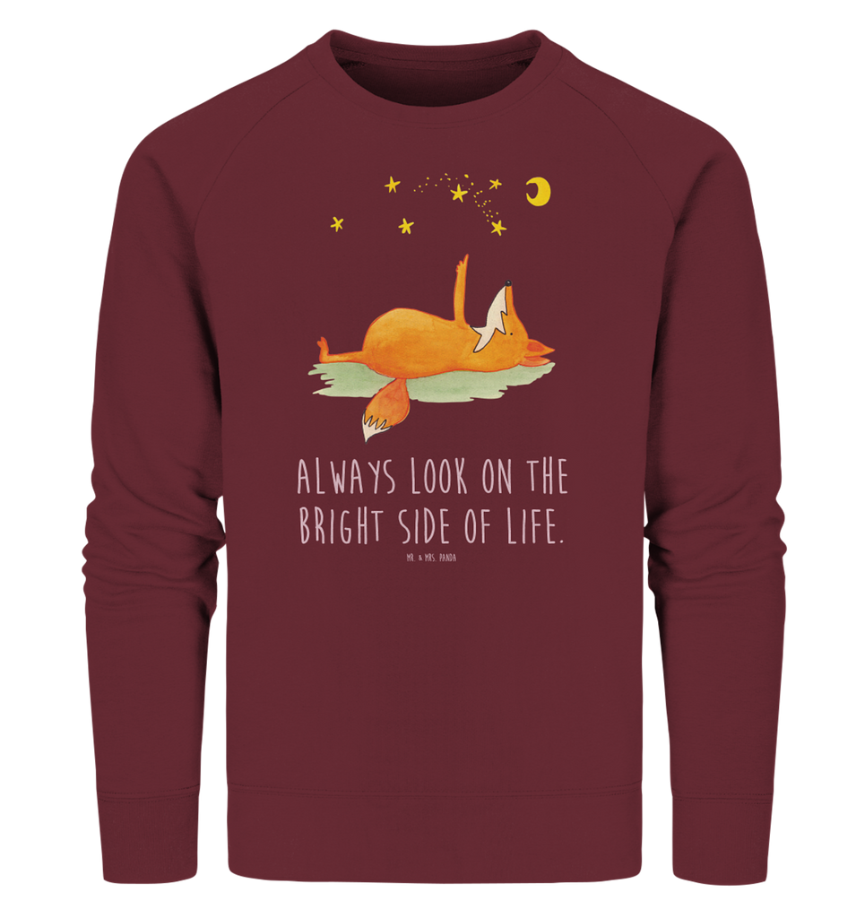 Organic Pullover Fuchs Sterne Pullover, Pullover Männer, Pullover Frauen, Sweatshirt, Sweatshirt Männer, Sweatshirt Frauen, Unisex, Fuchs, Füchse, tröstende Worte, Spruch positiv, Spruch schön, Romantik, Always Look on the Bright Side of Life