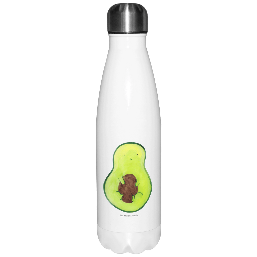 Thermosflasche Avocado mit Kern Isolierflasche, Thermoflasche, Trinkflasche, Thermos, Edelstahl, Avocado, Veggie, Vegan, Gesund, Avokado, Avocadokern, Kern, Pflanze, Spruch Leben