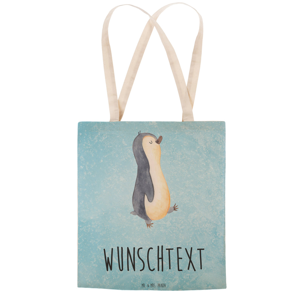 Personalisierte Einkaufstasche Pinguin marschierend Personalisierte Tragetasche, Personalisierte Tasche, Personalisierter Beutel, Personalisierte Stofftasche, Personalisierte Baumwolltasche, Personalisierte Umhängetasche, Personalisierter Shopper, Personalisierte Einkaufstasche, Personalisierte Beuteltasche, Tragetasche mit Namen, Tasche mit Namen, Beutel mit Namen, Stofftasche mit Namen, Baumwolltasche mit Namen, Umhängetasche mit Namen, Shopper mit Namen, Einkaufstasche mit Namen, Beuteltasche, Wunschtext, Wunschnamen, Personalisierbar, Personalisierung, Pinguin, Pinguine, Frühaufsteher, Langschläfer, Bruder, Schwester, Familie