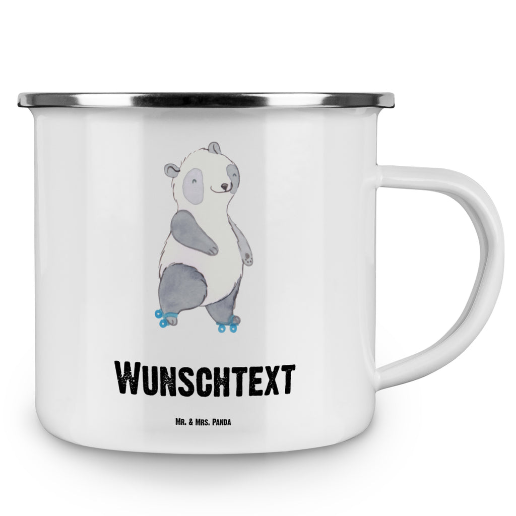 Personalisierte Emaille Tasse Panda Inliner fahren Emaille Tasse personalisiert, Emaille Tasse mit Namen, Campingtasse personalisiert, Namenstasse, Campingtasse bedrucken, Campinggeschirr personalsisert, tasse mit namen, personalisierte tassen, personalisierte tasse, tasse selbst gestalten, tasse bedrucken, tassen bedrucken, Geschenk, Sport, Sportart, Hobby, Schenken, Danke, Dankeschön, Auszeichnung, Gewinn, Sportler, Inliner fahren, Rollschuh fahren, Rollerblades, inlinern