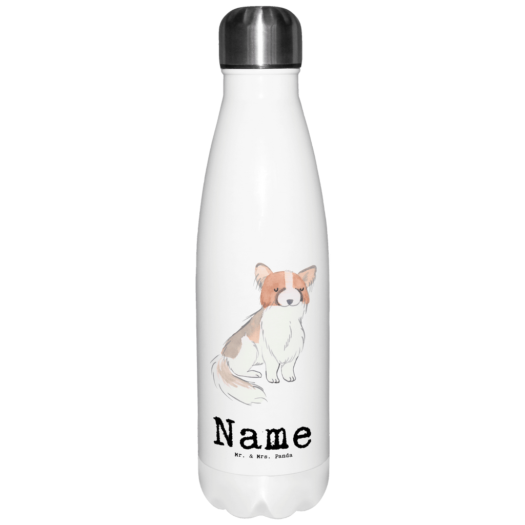 Personalisierte Thermosflasche Papillon Lebensretter Personalisierte Isolierflasche, Personalisierte Thermoflasche, Personalisierte Trinkflasche, Trinkflasche Mit Namen, Wunschname, Bedrucken, Namensflasche, Hund, Hunderasse, Rassehund, Hundebesitzer, Geschenk, Tierfreund, Schenken, Welpe, Kontinentaler Zwergspaniel, Papillon