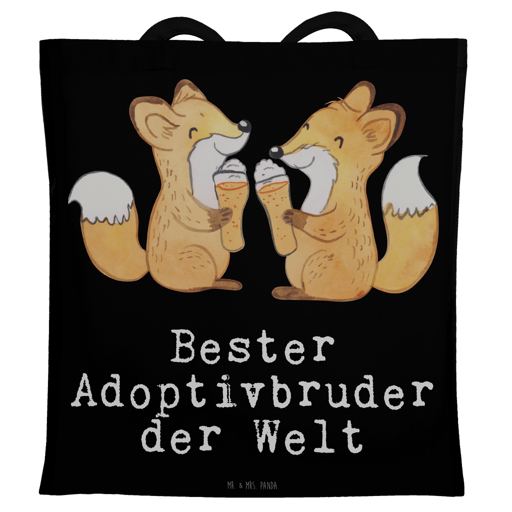 Tragetasche Fuchs Bester Adoptivbruder der Welt Beuteltasche, Beutel, Einkaufstasche, Jutebeutel, Stoffbeutel, Tasche, Shopper, Umhängetasche, Strandtasche, Schultertasche, Stofftasche, Tragetasche, Badetasche, Jutetasche, Einkaufstüte, Laptoptasche, für, Dankeschön, Geschenk, Schenken, Geburtstag, Geburtstagsgeschenk, Geschenkidee, Danke, Bedanken, Mitbringsel, Freude machen, Geschenktipp, Adoptivbruder, adoptiert, Bruder, Brudi, Geschwister, Bruderherz, Schwester, Familie, Kleinigkeit, Brother, Bester, Sohn