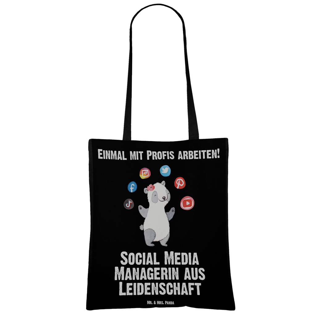 Tragetasche Social Media Managerin aus Leidenschaft Beuteltasche, Beutel, Einkaufstasche, Jutebeutel, Stoffbeutel, Tasche, Shopper, Umhängetasche, Strandtasche, Schultertasche, Stofftasche, Tragetasche, Badetasche, Jutetasche, Einkaufstüte, Laptoptasche, Beruf, Ausbildung, Jubiläum, Abschied, Rente, Kollege, Kollegin, Geschenk, Schenken, Arbeitskollege, Mitarbeiter, Firma, Danke, Dankeschön