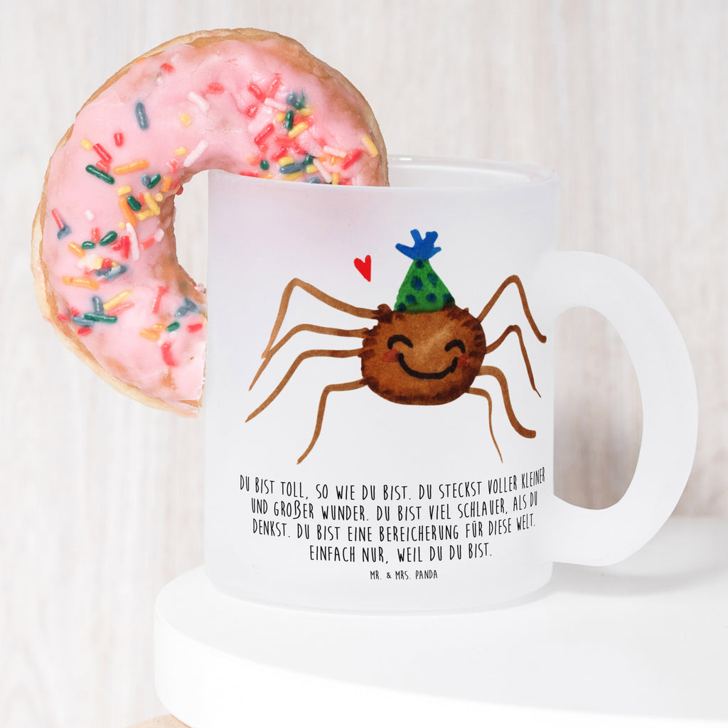 Teetasse Spinne Agathe Party Teetasse, Teeglas, Teebecher, Tasse mit Henkel, Tasse, Glas Teetasse, Teetasse aus Glas, Spinne Agathe, Spinne, Agathe, Videos, Merchandise, Selbstliebe, Wunder, Motivation, Glück