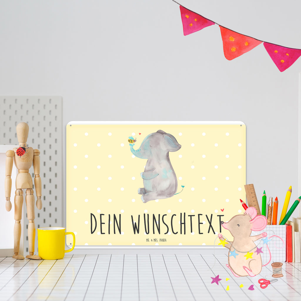 Personalisiertes Blechschild Elefant & Biene Blechschild, Metallschild, Geschenk Schild, Schild, Magnet-Metall-Schild, Deko Schild, Wandschild, Wand-Dekoration, Türschild, Tiermotive, Gute Laune, lustige Sprüche, Tiere, Elefant, Biene, Liebe, Liebesbeweis, Jahrestag, Liebesgeschenk, Heiratsantrag, Hochzeitsgeschenk, Liebesspruch