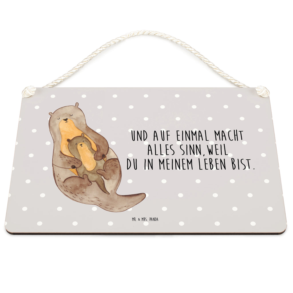 Deko Schild Otter mit Kind Dekoschild, Deko Schild, Schild, Tür Schild, Türschild, Holzschild, Wandschild, Wanddeko, Otter, Fischotter, Seeotter, Otter Seeotter See Otter