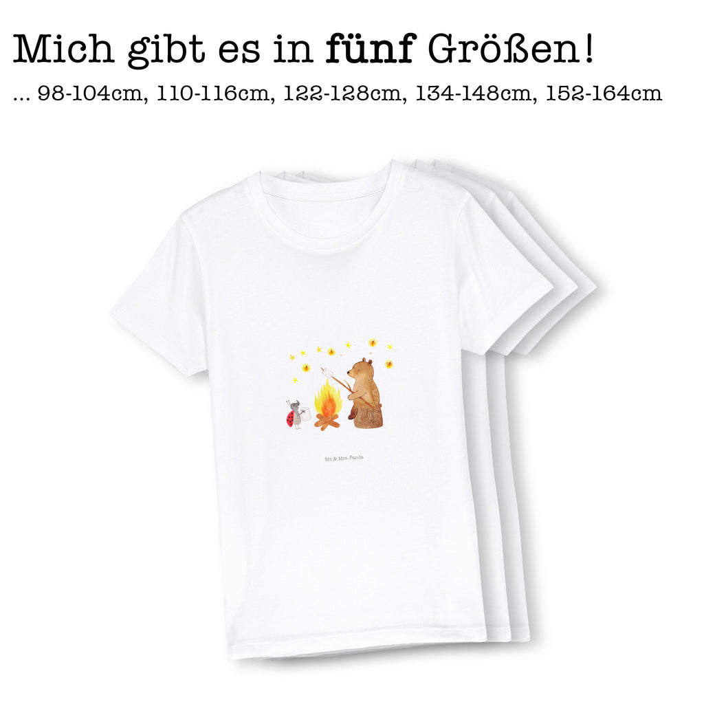 Organic Kinder T-Shirt Bär & Marienkäfer Lagerfeuer Kinder T-Shirt, Kinder T-Shirt Mädchen, Kinder T-Shirt Jungen, Bär, Teddy, Teddybär, Lagerfeuer