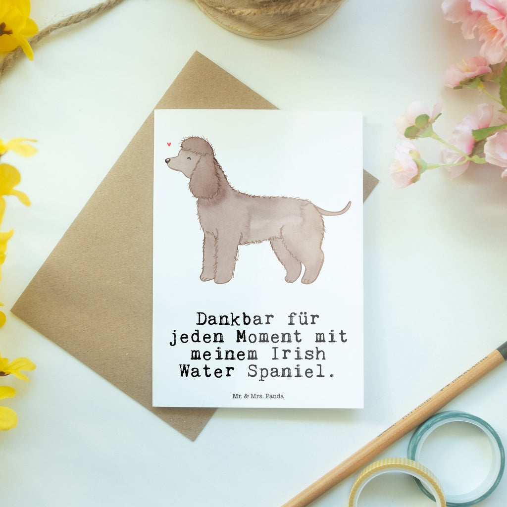 Grußkarte Irish Water Spaniel Moment Grußkarte, Klappkarte, Einladungskarte, Glückwunschkarte, Hochzeitskarte, Geburtstagskarte, Karte, Ansichtskarten, Hund, Hunderasse, Rassehund, Hundebesitzer, Geschenk, Tierfreund, Schenken, Welpe, Irish Water Spaniel, Jagdhund