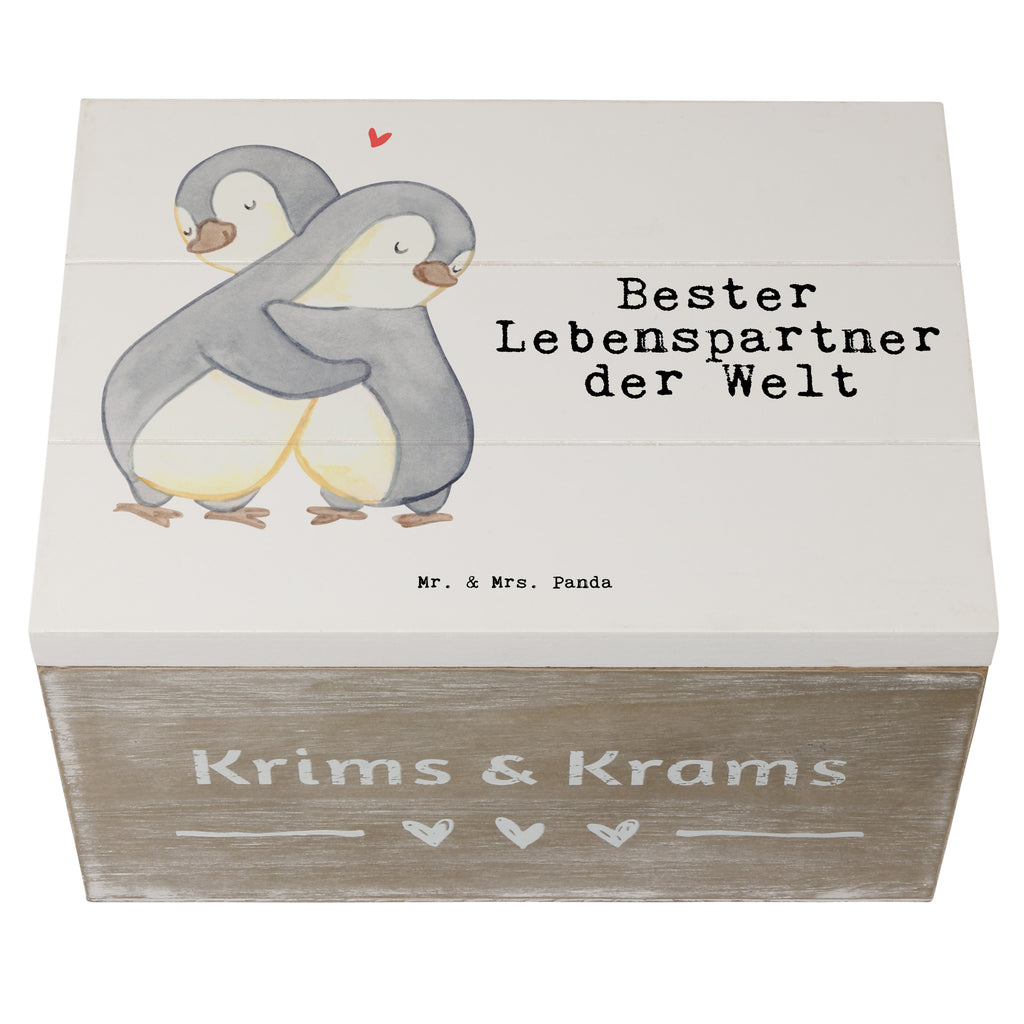 Holzkiste Pinguin Bester Lebenspartner der Welt Holzkiste, Kiste, Schatzkiste, Truhe, Schatulle, XXL, Erinnerungsbox, Erinnerungskiste, Dekokiste, Aufbewahrungsbox, Geschenkbox, Geschenkdose, für, Dankeschön, Geschenk, Schenken, Geburtstag, Geburtstagsgeschenk, Geschenkidee, Danke, Bedanken, Mitbringsel, Freude machen, Geschenktipp, Lebenspartner, Ehepartner, Partner, Ehemann, Ehefrau, Liebe, Freund, Freundin, Hochzeitstag, verliebt