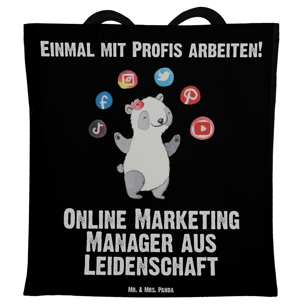 Tragetasche Online Marketing Manager aus Leidenschaft Beuteltasche, Beutel, Einkaufstasche, Jutebeutel, Stoffbeutel, Beruf, Ausbildung, Jubiläum, Abschied, Rente, Kollege, Kollegin, Geschenk, Schenken, Arbeitskollege, Mitarbeiter, Firma, Danke, Dankeschön, Online Marketing, Manager, Marketingmanager, Influencer Marketing, Digital Marketing