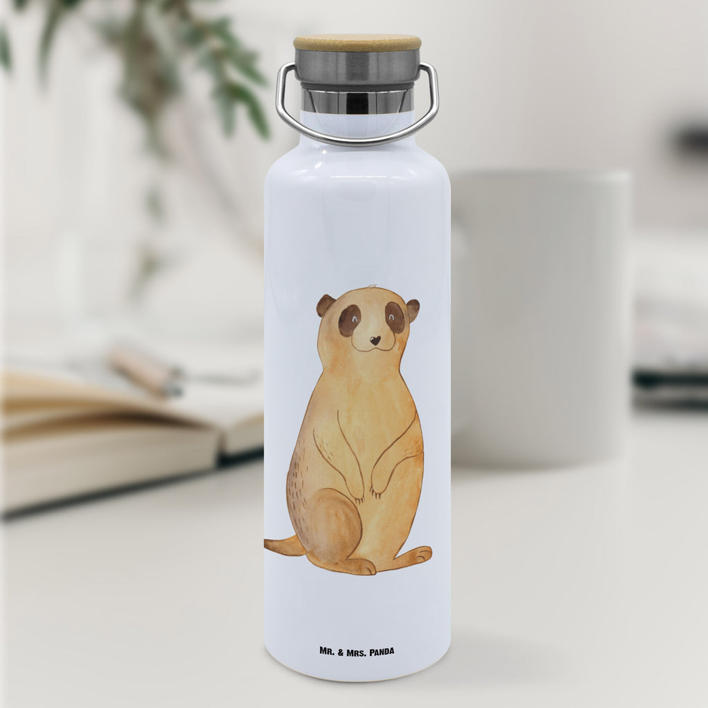 Trinkflasche Erdmännchen Thermosflasche, Isolierflasche, Edelstahl, Trinkflasche, isoliert, Wamrhaltefunktion, Sportflasche, Flasche zum Sport, Sportlerflasche, Afrika, Wildtiere, Erdmännchen, Reisen, Spruch, Weltreise, Afrikareise, Roadtrip, Traveling