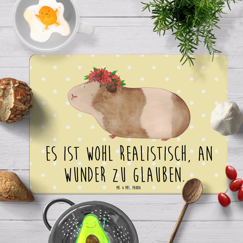 Tischset Meerschweinchen weise Tischset, Tischuntersetzer, Platzset, Tischsets abwaschbar, Tischunterlage, Tiermotive, Gute Laune, lustige Sprüche, Tiere, Meerschweinchen, Meerie, Meeries, Wunder, Blumenkind, Realität, Spruch, Weisheit, Motivation, Wunderland