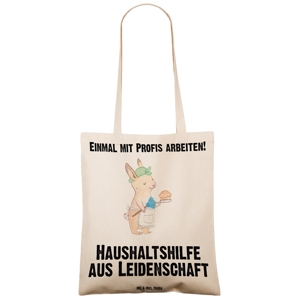 Tragetasche Haushaltshilfe aus Leidenschaft Beuteltasche, Beutel, Einkaufstasche, Jutebeutel, Stoffbeutel, Tasche, Shopper, Umhängetasche, Strandtasche, Schultertasche, Stofftasche, Tragetasche, Badetasche, Jutetasche, Einkaufstüte, Laptoptasche, Beruf, Ausbildung, Jubiläum, Abschied, Rente, Kollege, Kollegin, Geschenk, Schenken, Arbeitskollege, Mitarbeiter, Firma, Danke, Dankeschön, Haushaltshilfe, Putzfrau, Reinigungskraft