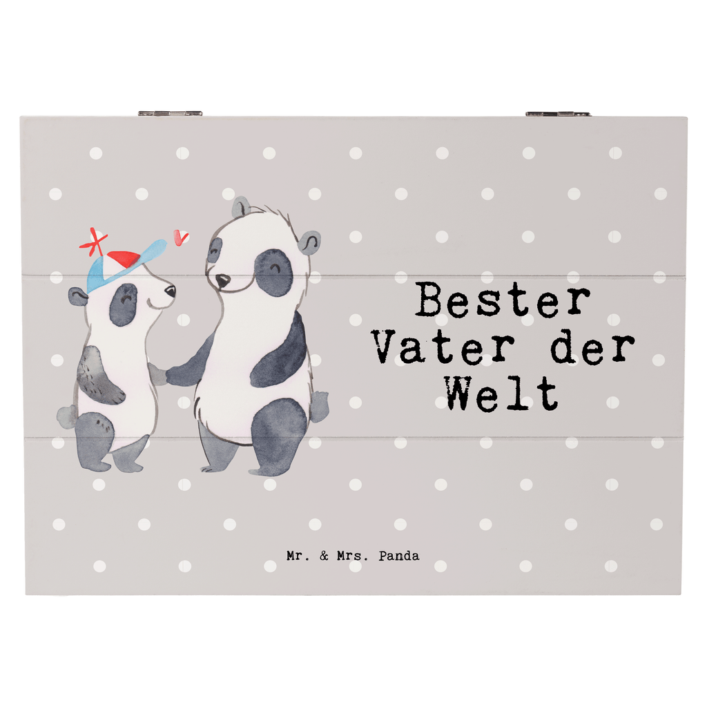 Holzkiste Panda Bester Vater der Welt Holzkiste, Kiste, Schatzkiste, Truhe, Schatulle, XXL, Erinnerungsbox, Erinnerungskiste, Dekokiste, Aufbewahrungsbox, Geschenkbox, Geschenkdose, für, Dankeschön, Geschenk, Schenken, Geburtstag, Geburtstagsgeschenk, Geschenkidee, Danke, Bedanken, Mitbringsel, Freude machen, Geschenktipp, Vater, Papa, Dad, Daddy, Paps, Papi, Vati, Eltern, Geschenk Vater, Mann, Familie, Bester, Kleinigkeit