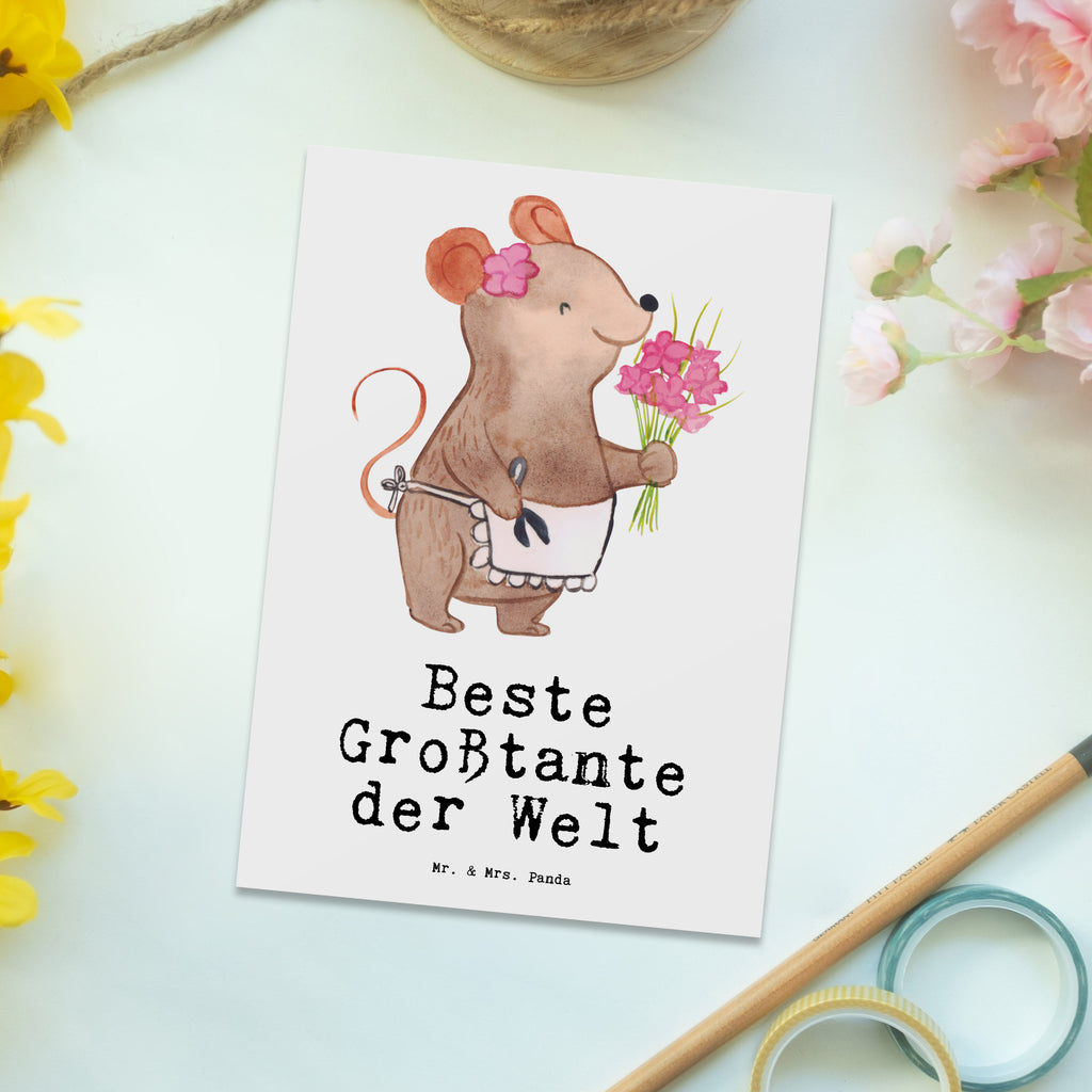 Postkarte Maus Beste Großtante der Welt Postkarte, Karte, Geschenkkarte, Grußkarte, Einladung, Ansichtskarte, Geburtstagskarte, Einladungskarte, Dankeskarte, Ansichtskarten, Einladung Geburtstag, Einladungskarten Geburtstag, für, Dankeschön, Geschenk, Schenken, Geburtstag, Geburtstagsgeschenk, Geschenkidee, Danke, Bedanken, Mitbringsel, Freude machen, Geschenktipp, Großtante, Grosstante, Tante, Lieblingstante, Familie, Schwester, Tanten, Kleinigkeit, Beste, Nichte, Neffe, Groß