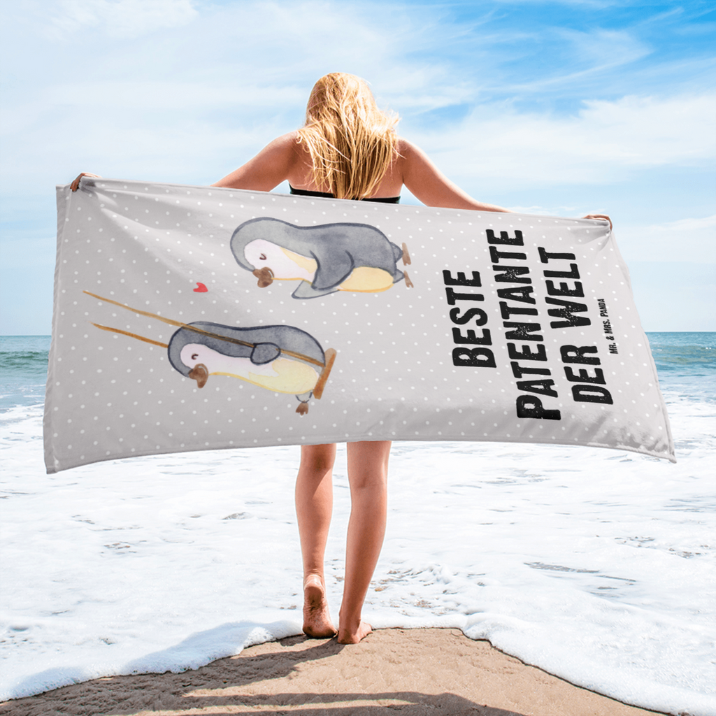 XL Badehandtuch Pinguin Beste Patentante der Welt Handtuch, Badetuch, Duschtuch, Strandtuch, Saunatuch, für, Dankeschön, Geschenk, Schenken, Geburtstag, Geburtstagsgeschenk, Geschenkidee, Danke, Bedanken, Mitbringsel, Freude machen, Geschenktipp, Patentante, Paten Tante, Lieblingstante, Taufpartner, Taufe, Familie, Kleinigkeit, Nichte, Neffe