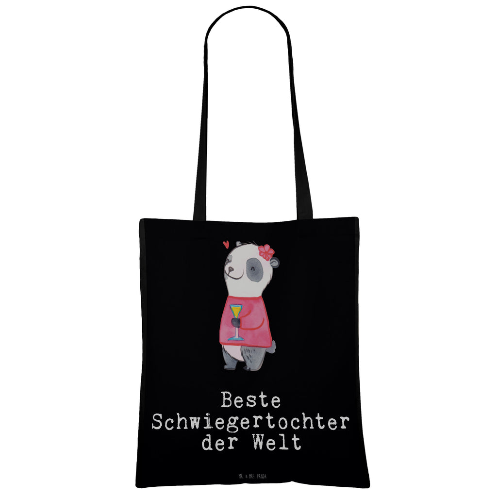 Tragetasche Panda Beste Schwiegertochter der Welt Beuteltasche, Beutel, Einkaufstasche, Jutebeutel, Stoffbeutel, Tasche, Shopper, Umhängetasche, Strandtasche, Schultertasche, Stofftasche, Tragetasche, Badetasche, Jutetasche, Einkaufstüte, Laptoptasche, für, Dankeschön, Geschenk, Schenken, Geburtstag, Geburtstagsgeschenk, Geschenkidee, Danke, Bedanken, Mitbringsel, Freude machen, Geschenktipp, Schwiegertochter, Tochter, Ehefrau des Sohns, Frau, angeheiratet, Hochzeit