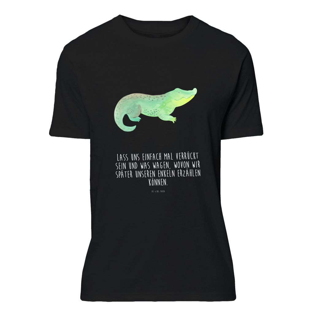 T-Shirt Standard Krokodil T-Shirt, Shirt, Tshirt, Lustiges T-Shirt, T-Shirt mit Spruch, Party, Junggesellenabschied, Jubiläum, Geburstag, Herrn, Damen, Männer, Frauen, Schlafshirt, Nachthemd, Sprüche, Meerestiere, Meer, Urlaub, Krokodil, Krokodile, verrückt sein, spontan sein, Abenteuerlust, Reiselust, Freundin, beste Freundin, Lieblingsmensch